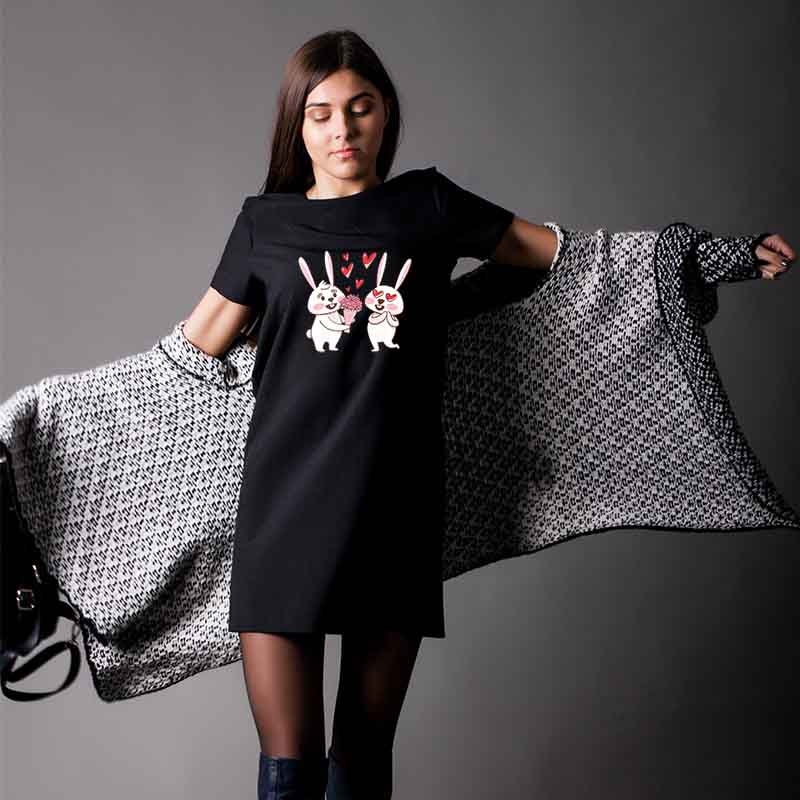 blacktshirt dress RABIT