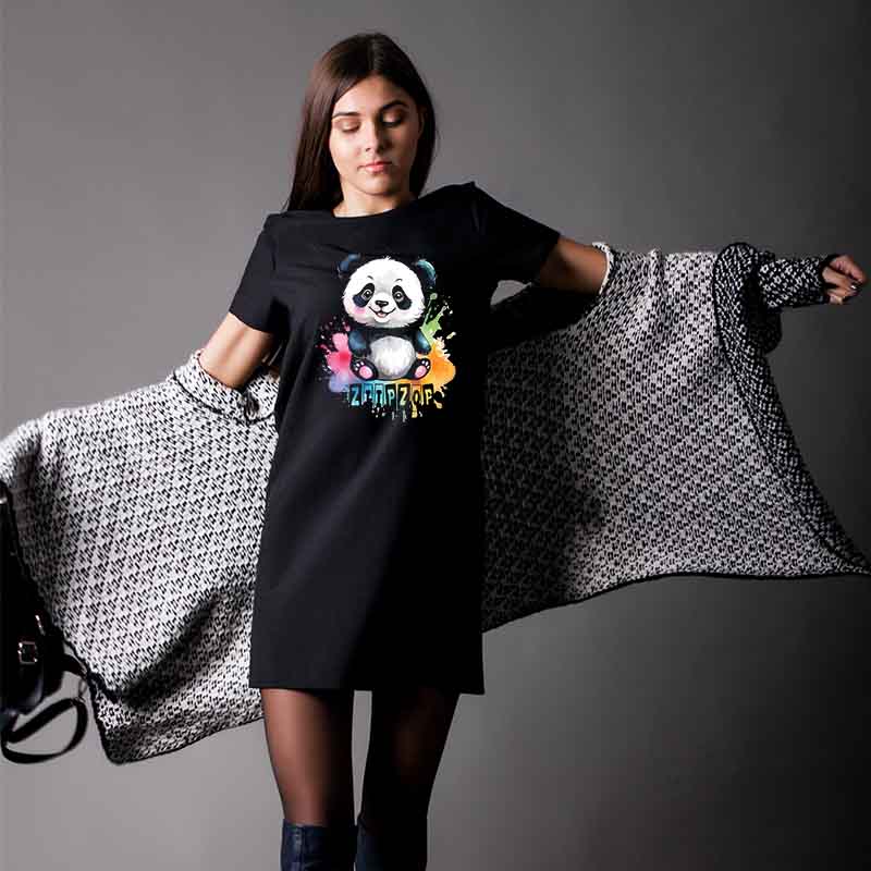 Cute Panda (T-Shirt Dress)